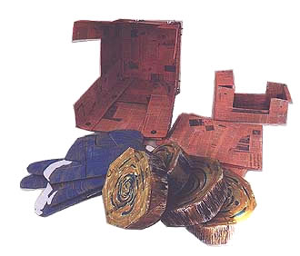 servies voor zwerver, gedemonteerd